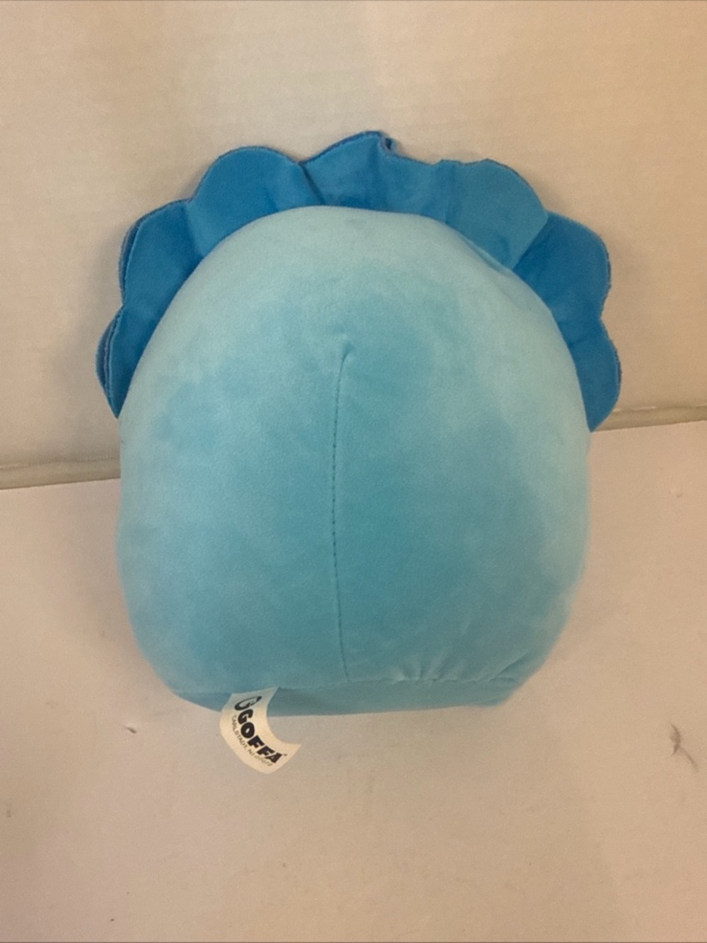 Plush Blue Dinosaur Holding Heart Soft Pet Toy - Picture 4 of 6